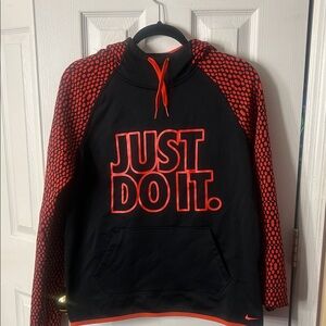 Nike Black Hoodie with Red Accents